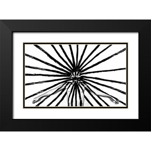 Radiation Black Modern Wood Framed Art Print with Double Matting by Melnotte, Mike