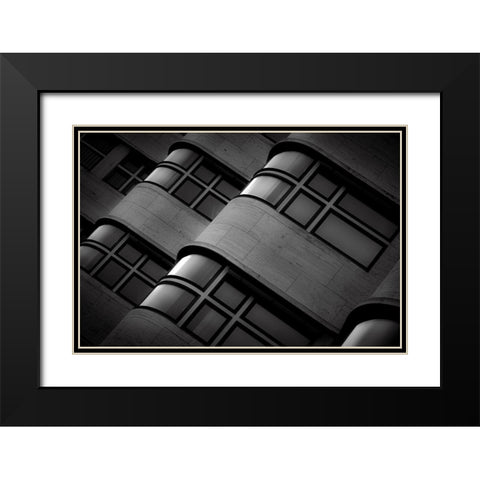 Shell Black Modern Wood Framed Art Print with Double Matting by Buder, Stefan