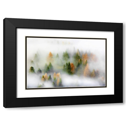 Autumn Dream Black Modern Wood Framed Art Print with Double Matting by Rems, Kristjan