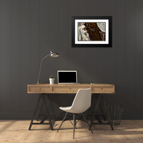 The Pattern Black Modern Wood Framed Art Print with Double Matting by Chang, Phillip