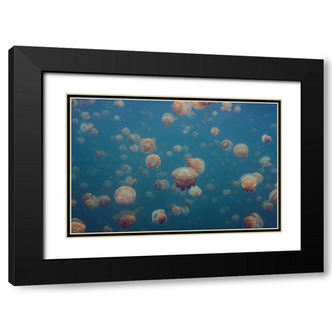 Oddworld Black Modern Wood Framed Art Print with Double Matting by Xavier, Piron