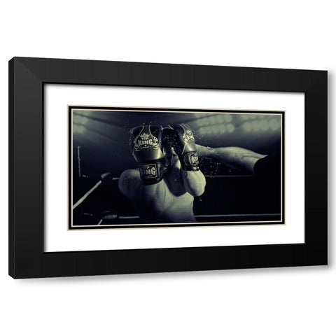 In the Glare of the Lights Black Modern Wood Framed Art Print with Double Matting by Vrican, Adrian