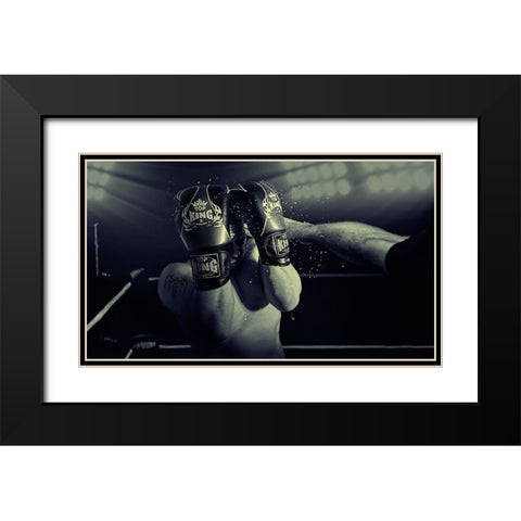 In the Glare of the Lights Black Modern Wood Framed Art Print with Double Matting by Vrican, Adrian