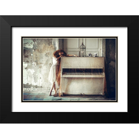 It is both a blessing And a curse To feel everything So very deeply Black Modern Wood Framed Art Print with Double Matting by Bolgov (Axe), Ruslan