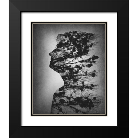 Essence of life Black Modern Wood Framed Art Print with Double Matting by Macko, Dusan