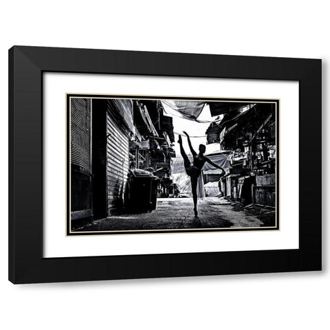 Untitled Black Modern Wood Framed Art Print with Double Matting by Eichelberg, Amnon