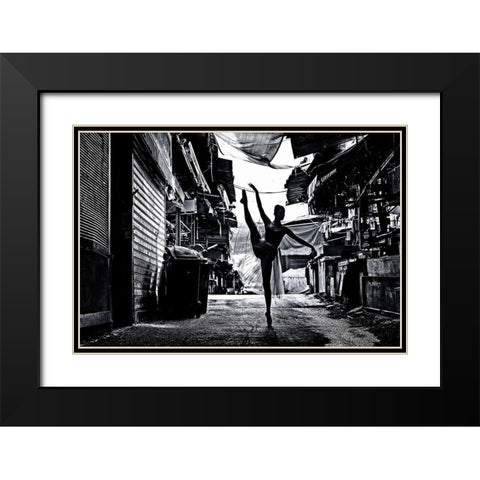 Untitled Black Modern Wood Framed Art Print with Double Matting by Eichelberg, Amnon