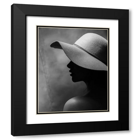 contrast Black Modern Wood Framed Art Print with Double Matting by Mohammadkhaksarmadani