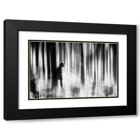Caught in the sorrow Black Modern Wood Framed Art Print with Double Matting by Eisele, Stefan