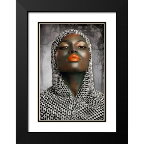 The Warrior Black Modern Wood Framed Art Print with Double Matting by Bowen, Baden