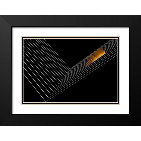 the window and the mirror Black Modern Wood Framed Art Print with Double Matting by Claes, Gilbert
