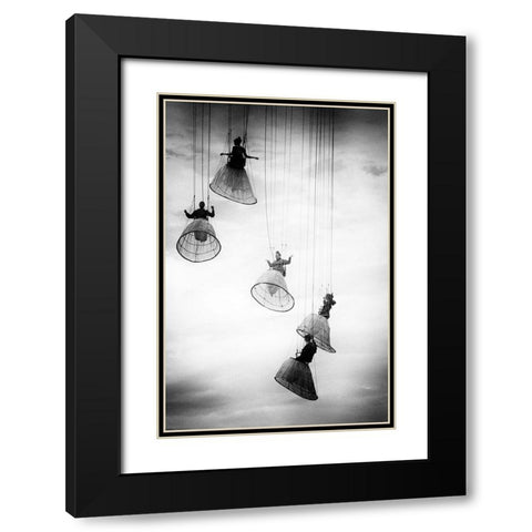 Dutch angels Black Modern Wood Framed Art Print with Double Matting by Oncete, Julien