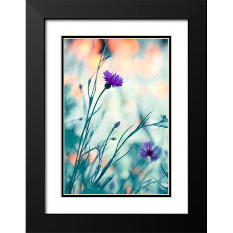 Colors game 2 Black Modern Wood Framed Art Print with Double Matting by Bravin, Fabien