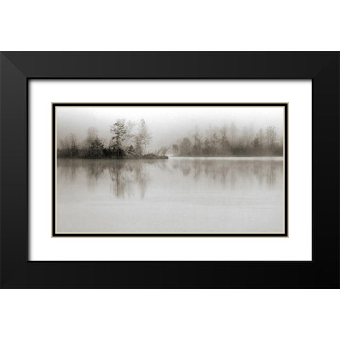 Dissolution Black Modern Wood Framed Art Print with Double Matting by Spranz, Henrik