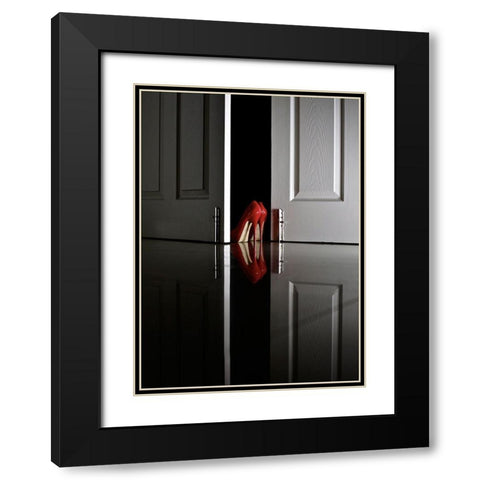 Passion in red Black Modern Wood Framed Art Print with Double Matting by Schottstaedt, Erik