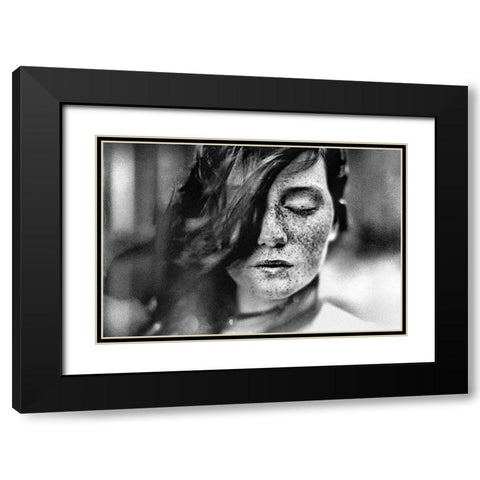 hopes unseen Black Modern Wood Framed Art Print with Double Matting by Hur, Lars