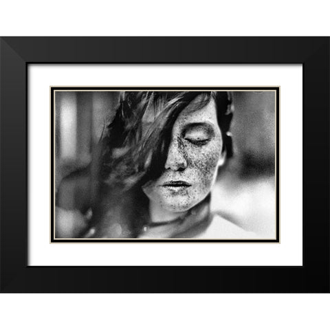 hopes unseen Black Modern Wood Framed Art Print with Double Matting by Hur, Lars