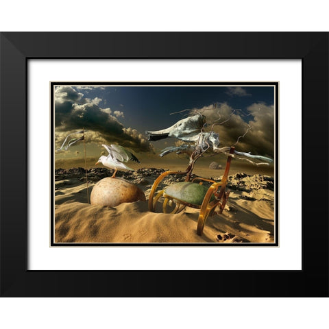 Untitled Black Modern Wood Framed Art Print with Double Matting by Penchev, Radoslav