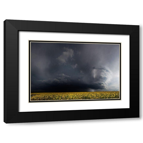 Gewitterfront Black Modern Wood Framed Art Print with Double Matting by Schumacher, Nicolas