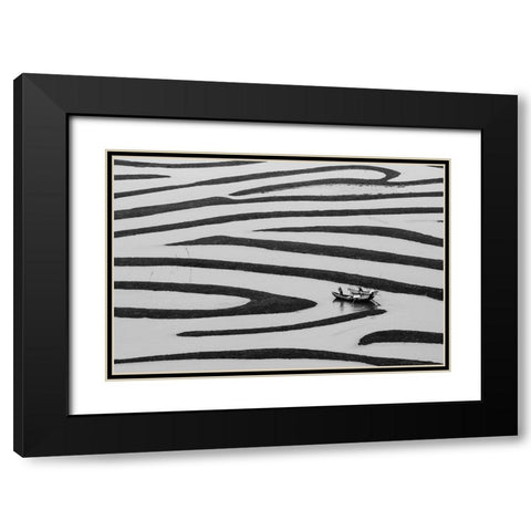 The Beauty of Simple Life Black Modern Wood Framed Art Print with Double Matting by Youdutian