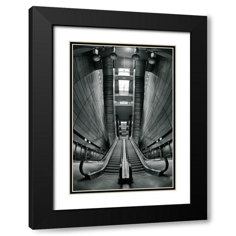 underground Black Modern Wood Framed Art Print with Double Matting by Catovic, Semir