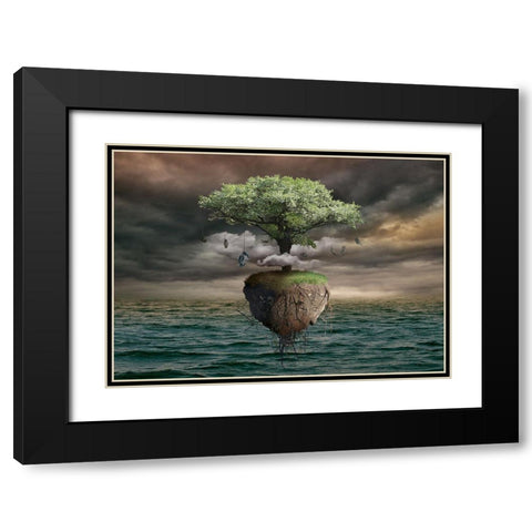 Untitled Black Modern Wood Framed Art Print with Double Matting by Penchev, Radoslav