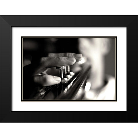 Player Black Modern Wood Framed Art Print with Double Matting by Kling, Mark