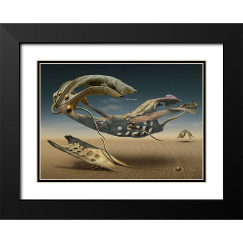 K 214 Black Modern Wood Framed Art Print with Double Matting by Penchev, Radoslav