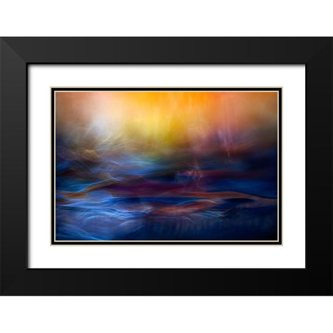 Inner Peace Black Modern Wood Framed Art Print with Double Matting by Marthinussen, Willy