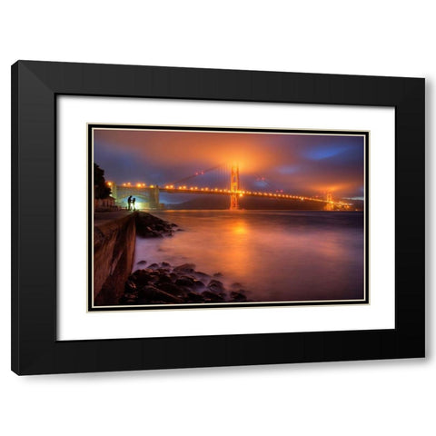 The Place Where Romance Starts Black Modern Wood Framed Art Print with Double Matting by Lee, William