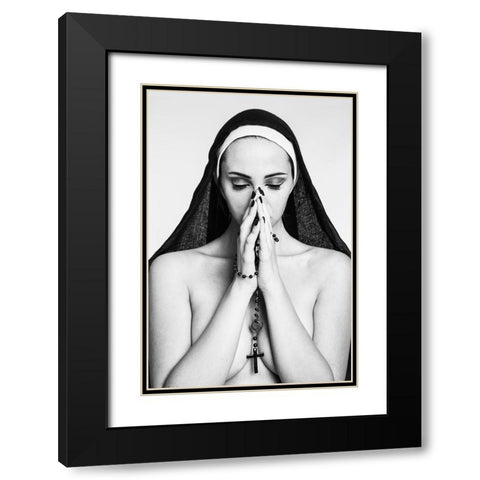 Sacred and  profane Black Modern Wood Framed Art Print with Double Matting by Genovesi, Igor