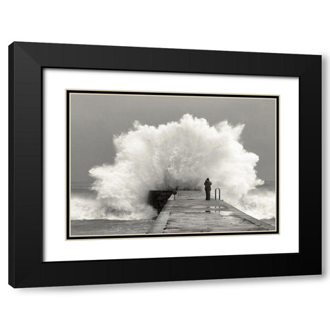 waves photographer Black Modern Wood Framed Art Print with Double Matting by Lastra, Mikel