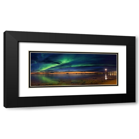 Sunset at Andenes Black Modern Wood Framed Art Print with Double Matting by Samuelsen, Roy