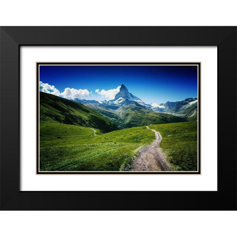 Matterhorn II Black Modern Wood Framed Art Print with Double Matting by Pablo De, Juan