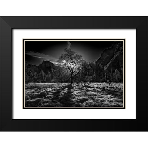 The Winter Spirit Black Modern Wood Framed Art Print with Double Matting by Chenglu, Simon