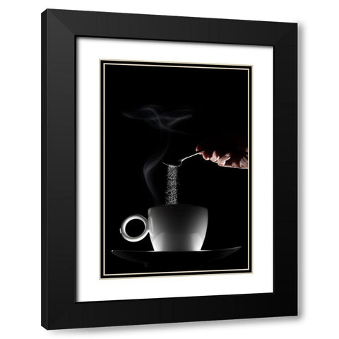 Sugar Black Modern Wood Framed Art Print with Double Matting by Muller, Pascal