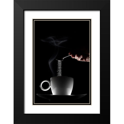 Sugar Black Modern Wood Framed Art Print with Double Matting by Muller, Pascal