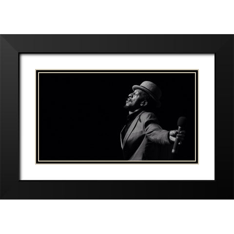 Aswad Black Modern Wood Framed Art Print with Double Matting by Robinson, Ian