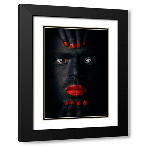 G l a n c e Black Modern Wood Framed Art Print with Double Matting by Alhumaid, Hesham