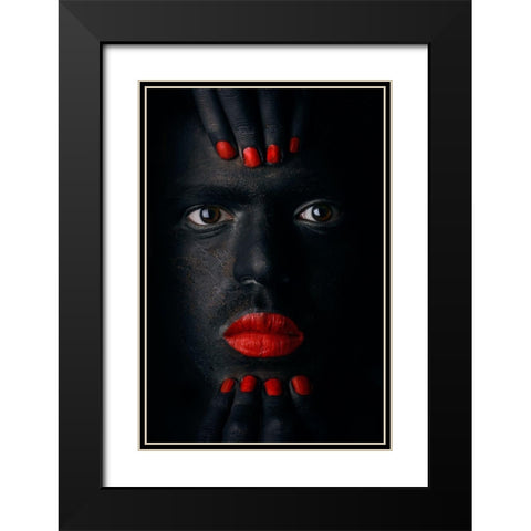 G l a n c e Black Modern Wood Framed Art Print with Double Matting by Alhumaid, Hesham