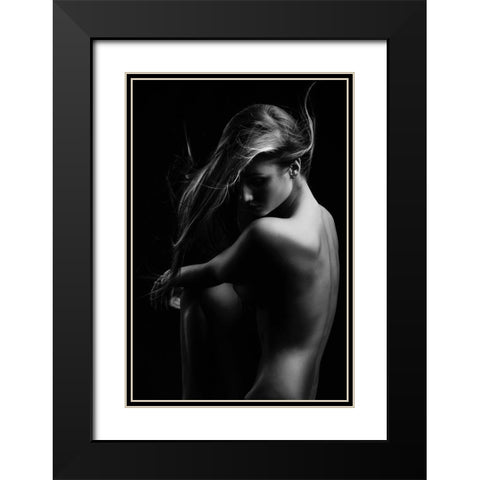 Sensual Beauty Black Modern Wood Framed Art Print with Double Matting by Krystynek Mqep, Martin