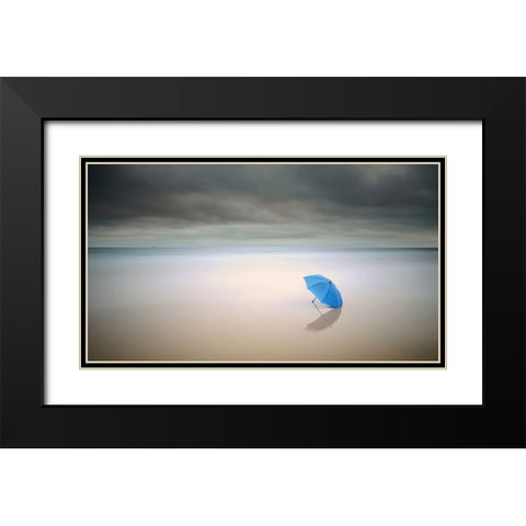 Summer Rain Black Modern Wood Framed Art Print with Double Matting by Dias, Paulo