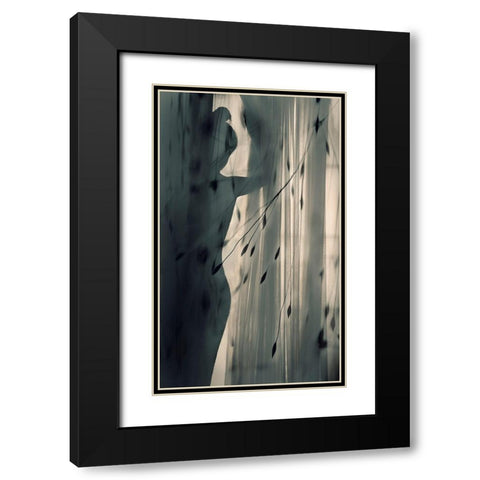 uncertain Black Modern Wood Framed Art Print with Double Matting by Karami, Sahar