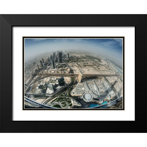 Top of the World Black Modern Wood Framed Art Print with Double Matting by Work, Robert