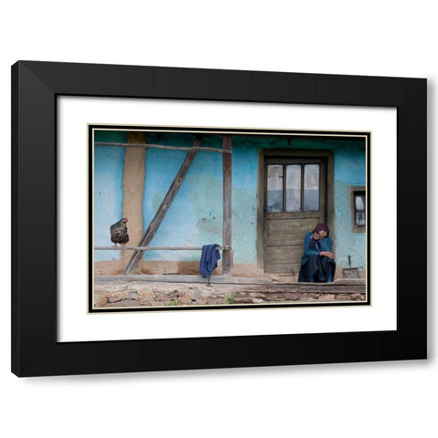 Old and blue Black Modern Wood Framed Art Print with Double Matting by Georgescu, Codruta