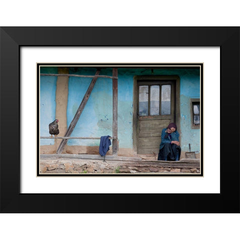 Old and blue Black Modern Wood Framed Art Print with Double Matting by Georgescu, Codruta