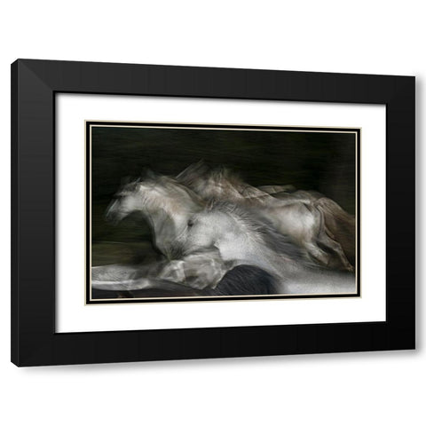 into the dark Black Modern Wood Framed Art Print with Double Matting by Malovrh, Milan