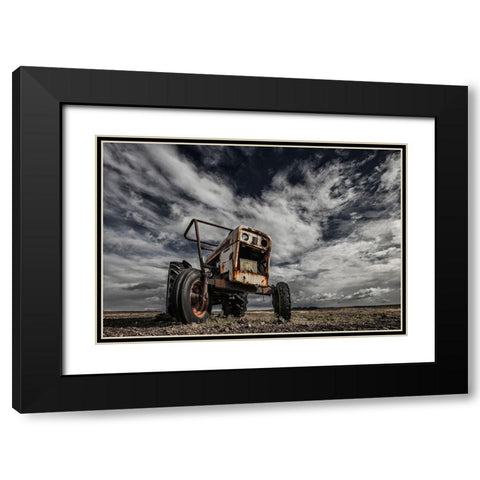 The Scream Black Modern Wood Framed Art Print with Double Matting by Ingibergsson, Bragi