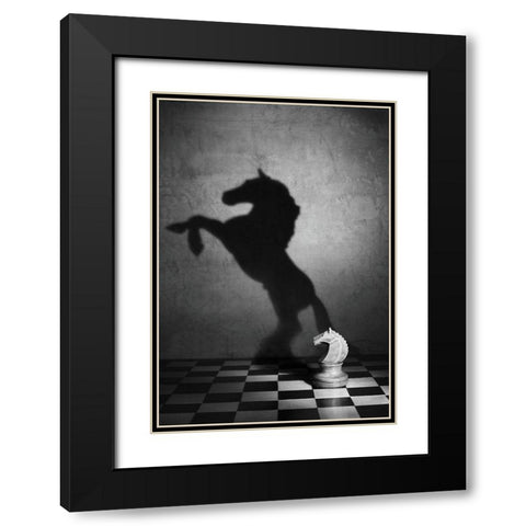 The soul of a mustang Black Modern Wood Framed Art Print with Double Matting by Ivanova, Victoria