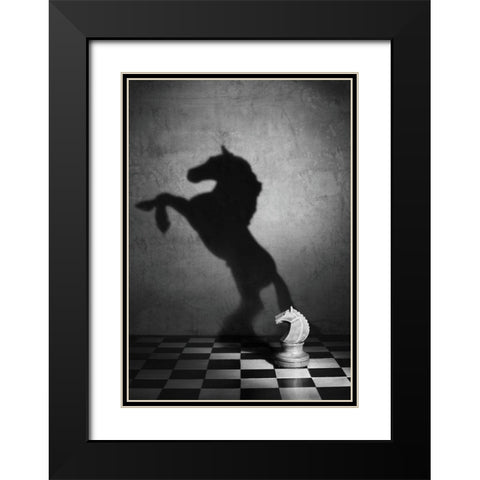 The soul of a mustang Black Modern Wood Framed Art Print with Double Matting by Ivanova, Victoria